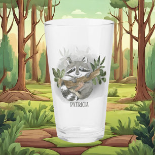 niedlicher Waschbär Name Glas