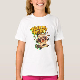 Niedlicher Waschcoon in Mumie-Kostüm mit Trick ode T-Shirt