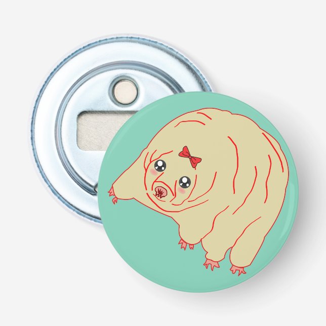 Niedlicher Wasserbär Tardigrade Anime Flaschenöffner (Vorderseite)