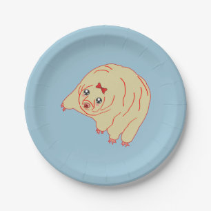 Niedlicher Wasserbär Tardigrade Anime Paper Plate Pappteller