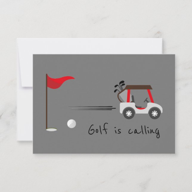 Niedlicher Wasserfarben Golf Spaß Golf ist Zitat Karte (Vorderseite)