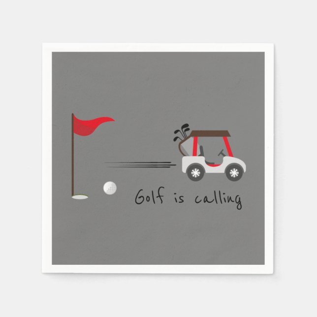 Niedlicher Wasserfarben Golf Spaß Golf ist Zitat Serviette (Vorderseite)