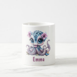 Niedlicher Wasserfarben-Oktopus Personalisierter K Kaffeetasse