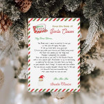 Niedlicher Wasserfarbenbrief vom Weihnachtsmann<br><div class="desc">Niedlicher Brief von Santa Holiday card. Briefe vom Weihnachtsmann sind unvollständig ohne einen richtigen Buchstaben. Bestellen Sie einen authentischen handschriftlichen Brief vom Nordpol. Der Weihnachtsmann hat Freude daran, sich mit seinem Kind zu treffen, um ihm lassen, ob er auf der unanständigen oder netten Liste steht. Er macht das Erlebnis lustig,...</div>