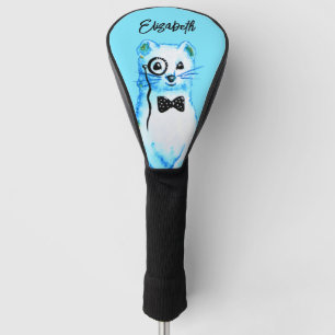 Niedlicher Wasserfarbenfroher Name des Tieres Golf Headcover