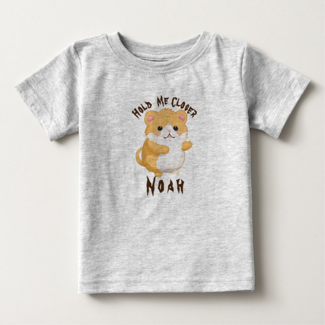 Niedlicher WasserfarbenHamster Naher Baby T-shirt (Vorderseite)