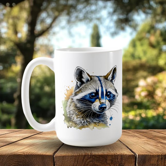 Niedlicher Wasserfarbenraccoon Kaffeetasse (Von Creator hochgeladen)
