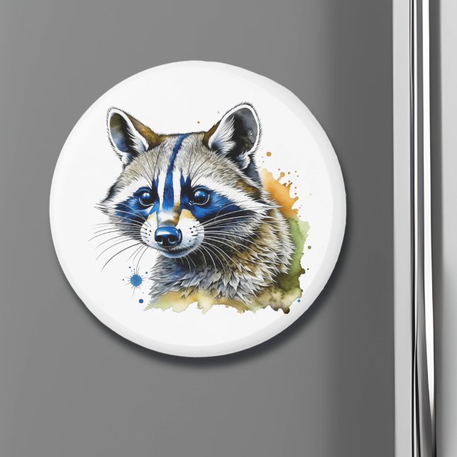 Niedlicher Wasserfarbenraccoon Magnet (Von Creator hochgeladen)