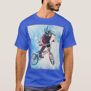 Niedlicher Wasserfarbenradständer für Biker Farbvo T-Shirt