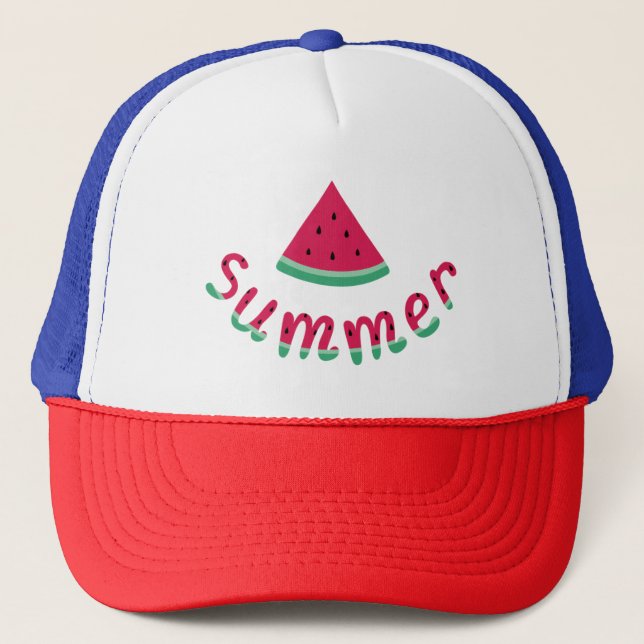 Niedlicher Wassermelonen Sommer Truckerkappe (Vorderseite)