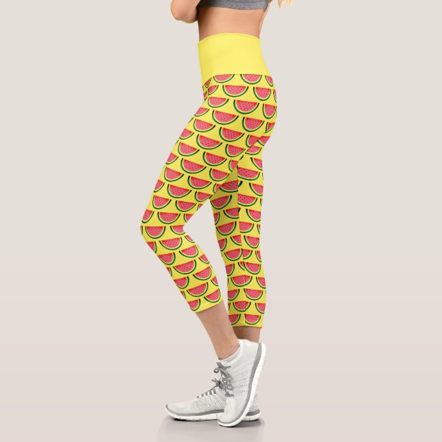 Niedlicher Wassermelonenschnitt kurze Leggings im  (Links)