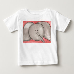 Niedlicher Watercolor-Cartoon-Elefant Baby T-shirt