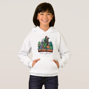 Niedlicher Watercolor-Kaktus-Garten im Topf Hoodie