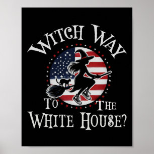 Niedlicher Weg zum Weißen Haus Kamala Harris mit Poster