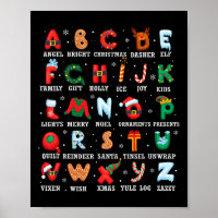 Niedlicher Weihnachts Alphabet Kindergarten Kinder