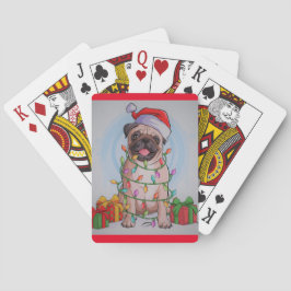 Niedlicher Weihnachts-Mops Dog Thermal Tumbler Bic Spielkarten
