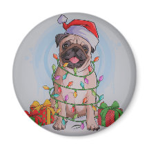 Niedlicher Weihnachts-Mops Dog Thermal Tumbler
