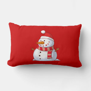 Niedlicher Weihnachts-Schneemann Lendenkissen