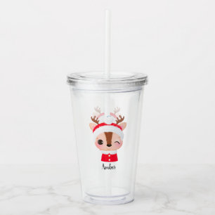 Niedlicher Weihnachts-Weihnachtsmeister Acryltrinkbecher