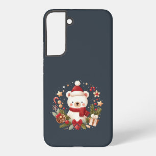 Niedlicher Weihnachts-/Winterbär im Keim Samsung Galaxy Hülle