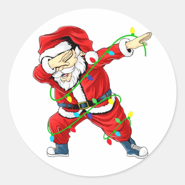 Niedlicher Weihnachtsanfang Runder Aufkleber (Vorderseite)