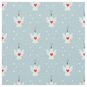 Niedlicher Weihnachtsangel Rote Liebe Herzpastel B Stoff