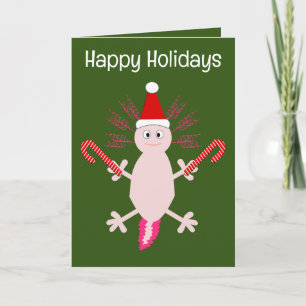 Niedlicher WeihnachtsAxolotl Custom Karte