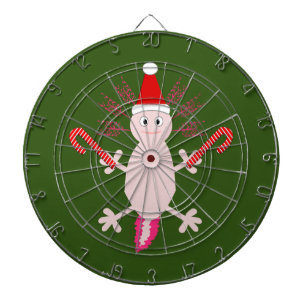 Niedlicher WeihnachtsAxolotl Dartscheibe