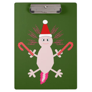 Niedlicher WeihnachtsAxolotl Klemmbrett