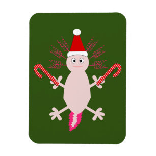 Niedlicher WeihnachtsAxolotl Magnet