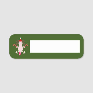 Niedlicher WeihnachtsAxolotl Namensschild