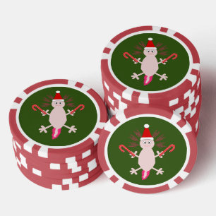 Niedlicher WeihnachtsAxolotl Pokerchips
