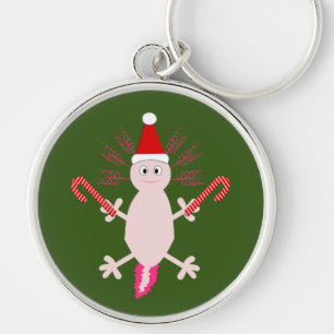 Niedlicher WeihnachtsAxolotl Schlüsselanhänger