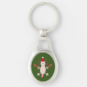 Niedlicher WeihnachtsAxolotl Schlüsselanhänger