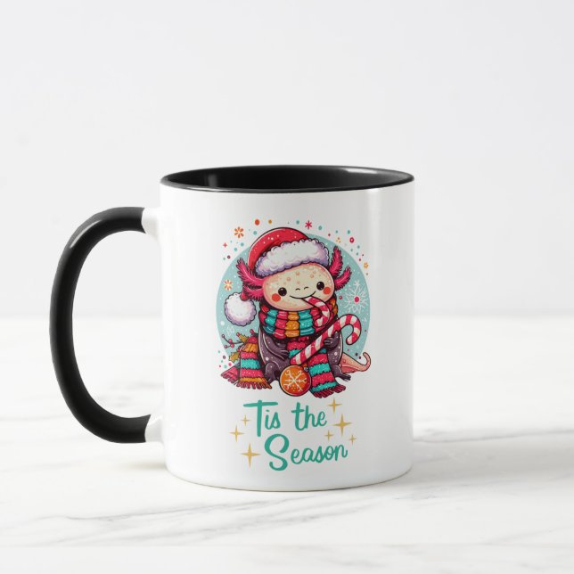 Niedlicher WeihnachtsAxolotl Tasse (Links)