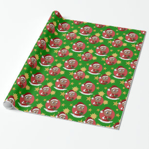 Niedlicher Weihnachtsbaby-Cartoon Geschenkpapier