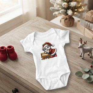 Niedlicher Weihnachtsbär Baby Strampler