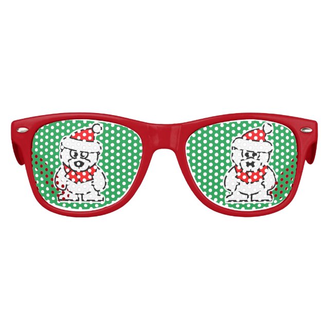 Niedlicher Weihnachtsbär Cartoon Partybrille (Vorderseite)
