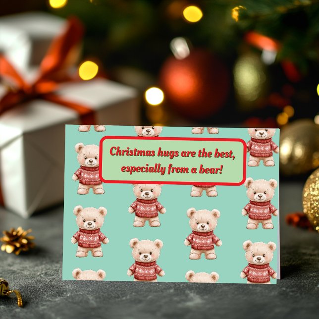 Niedlicher Weihnachtsbär Feiertagskarte (Von Creator hochgeladen)