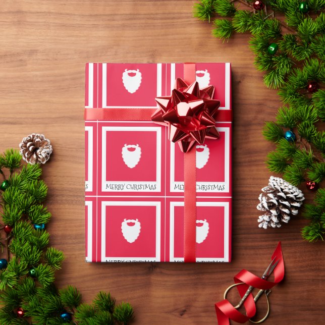 Niedlicher Weihnachtsbär Rot Frohe Weihnachten Geschenkpapier (Feiertagsgeschenk)