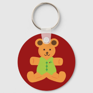Niedlicher Weihnachtsbär Schlüsselanhänger