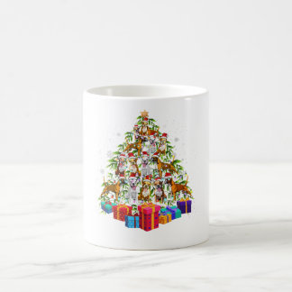 Niedlicher Weihnachtsbaum Boxer Dog Familie Weihna Kaffeetasse