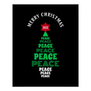 Niedlicher Weihnachtsbaum Custom Year Black Poster