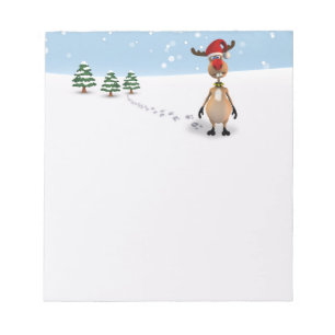 Niedlicher Weihnachtsbaum der Feuerwehr - Notepad Notizblock