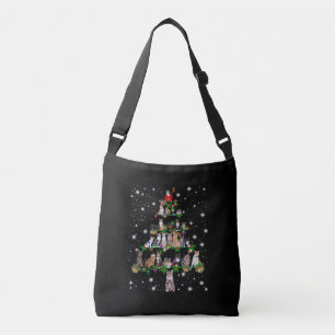 Niedlicher Weihnachtsbaum der Katze, gedeckt durch Tragetaschen Mit Langen Trägern