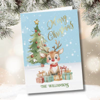 Niedlicher Weihnachtsbaum der Wasserfarben