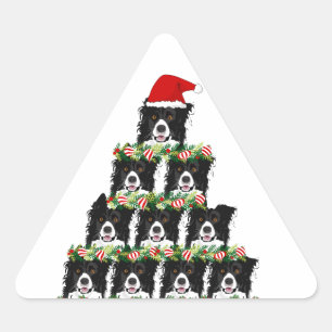 Niedlicher Weihnachtsbaum Dreieckiger Aufkleber