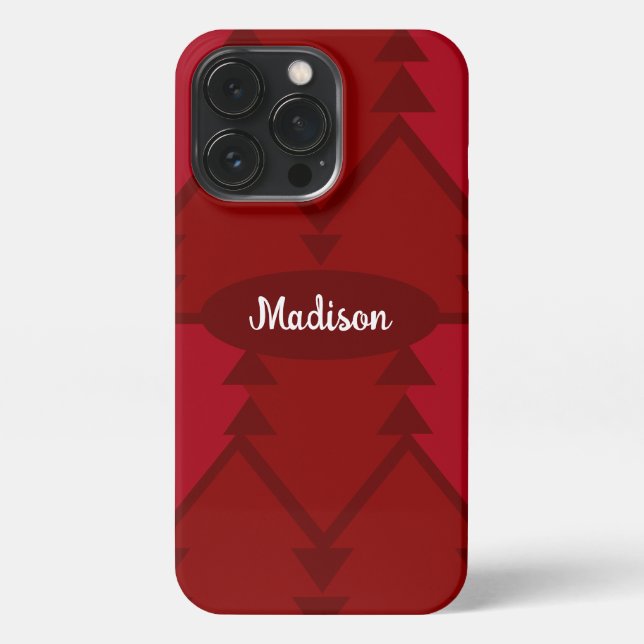 Niedlicher Weihnachtsbaum Individuelle Name iPhone 13 Pro Hülle (Rückseite)