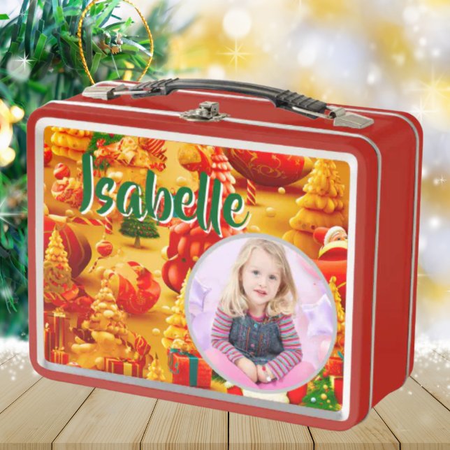 Niedlicher Weihnachtsbaum Kinder Foto Metal Lunchb Metall Brotdose (Von Creator hochgeladen)