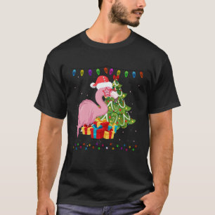 Niedlicher Weihnachtsbaum Lichter Weihnachtsmannmü T-Shirt